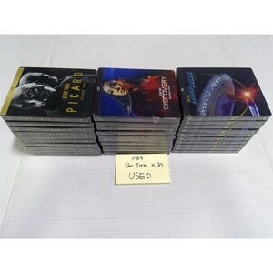 Star Trek Blu-ray Steelbook Lot 30pc Picard Discovery Lower Decks USED
